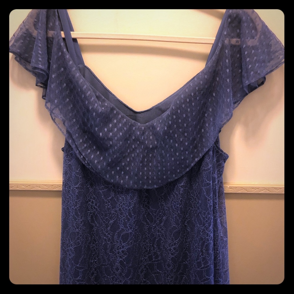 White House Black Market off the shoulder lace top